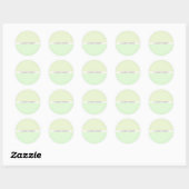 Sticker Rond Sceaux d'enveloppe vert clair moderne (Feuille)