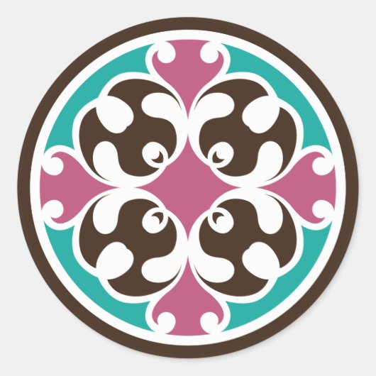 Sticker Rond Sceaux Enveloppe en verre tendu (Devant)