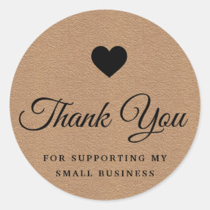 Sticker Rond scellage en papier Merci