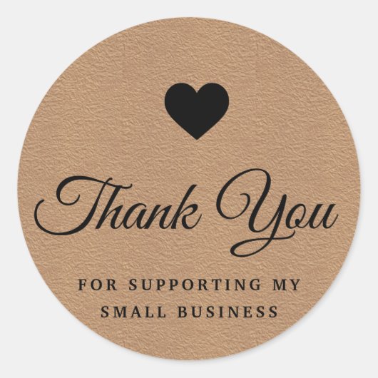 Sticker Rond scellage en papier Merci (Devant)