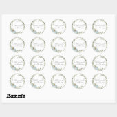 Sticker Rond Scellant d'enveloppe Baby Shower Citrouille Bleue (Feuille)