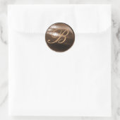 Sticker Rond scellant d'enveloppe monogramme (Sac)