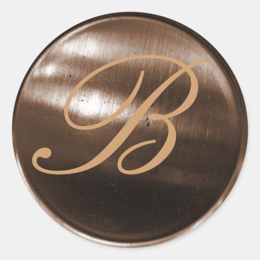 Sticker Rond scellant d'enveloppe monogramme (Devant)