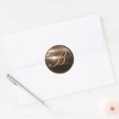 Sticker Rond scellant d'enveloppe monogramme (Enveloppe)