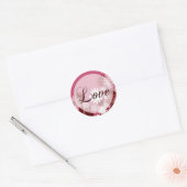 Sticker Rond Scellé Avec L'Invitation Amour Enveloppe Florale S (Enveloppe)