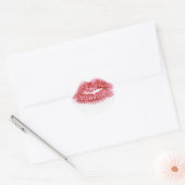 Sticker Rond Scellé avec un baiser (Enveloppe)