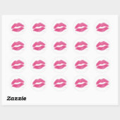 Sticker Rond Scellé avec un baiser (Feuille)