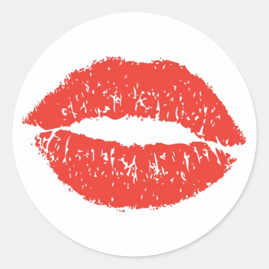 Sticker Rond Scellé avec un baiser (Devant)