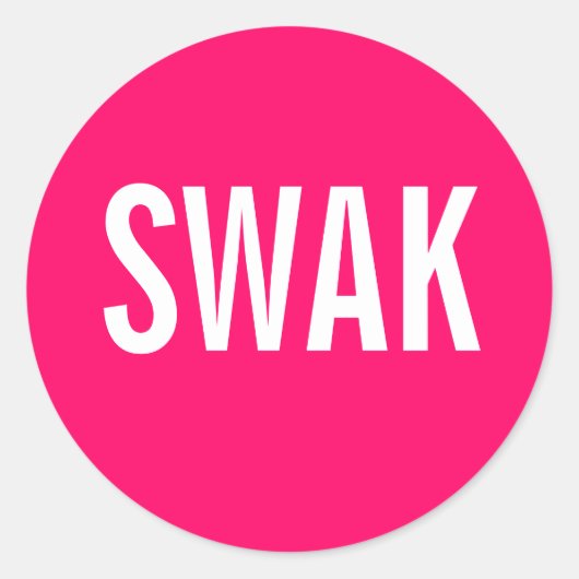 Sticker Rond Scellé avec un baiser (Devant)