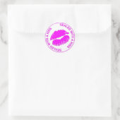 Sticker Rond Scellé Avec Un Baiser (Sac)