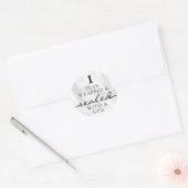Sticker Rond Scellé avec un baiser Blanc 1er anniversaire (Enveloppe)