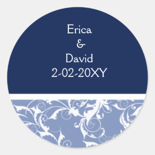 Sticker Rond scellé de l'enveloppe marine