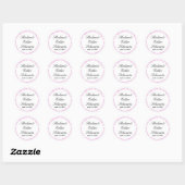 Sticker Rond scellé monogramme bat mitzvah (Feuille)