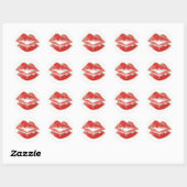 Sticker Rond "Scellé par un baiser" (Feuille)
