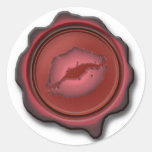 STICKER ROND SCELLÉ PAR UN KISS DE SHARON SHARPE