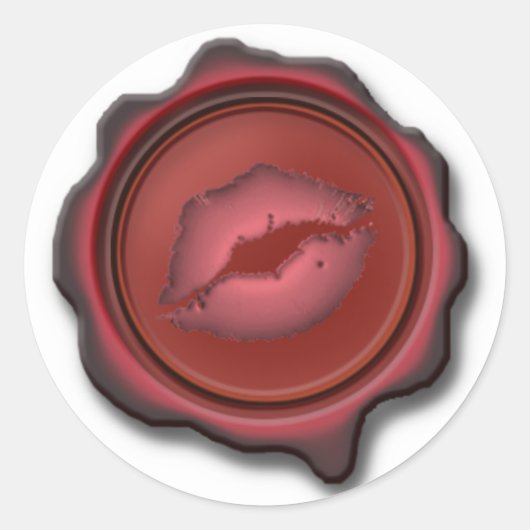 STICKER ROND SCELLÉ PAR UN KISS DE SHARON SHARPE (Devant)