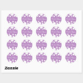 Sticker Rond Sceller d'alimentation Fête des mariées (Feuille)