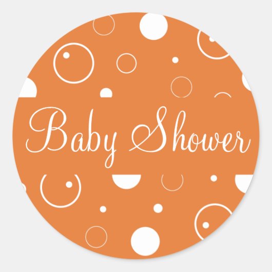 Sticker Rond Sceller de l'enveloppe de bulles de baby shower (Devant)