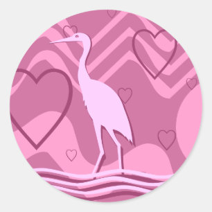 Sticker Rond Scelleur d'enveloppes de grue chinoise - Purples e