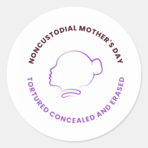 Sticker Rond Scellez-le ou étiquetez-le ! Fête des mères non-ga