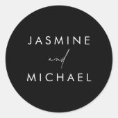 Sticker Rond Scénario moderne Mariage noir Enveloppe sceaux (Devant)