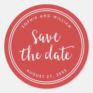 Sticker Rond Scénario Rouge et Rayures Blanches Sauvegarder la 