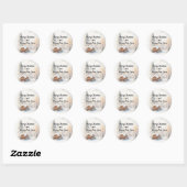 Sticker Rond Scène de Noël enneigée (Feuille)