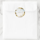 Sticker Rond Scène de plage vintage PixDezine (Sac)