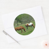 Sticker Rond Scène des Chevaux (Enveloppe)