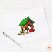 Sticker Rond Scène Doghouse (Enveloppe)
