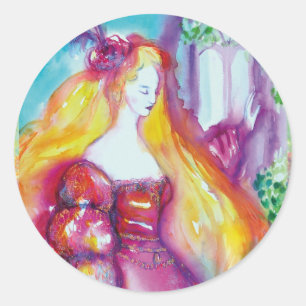 STICKER ROND SCÈNE DU BALCON DE ROMÉO ET JULIETTE