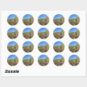 Sticker Rond Scène du désert de Sonoran 03 (Feuille)