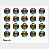 Sticker Rond Scène extérieure (Feuille)