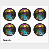 Sticker Rond Scène extérieure (Feuille)