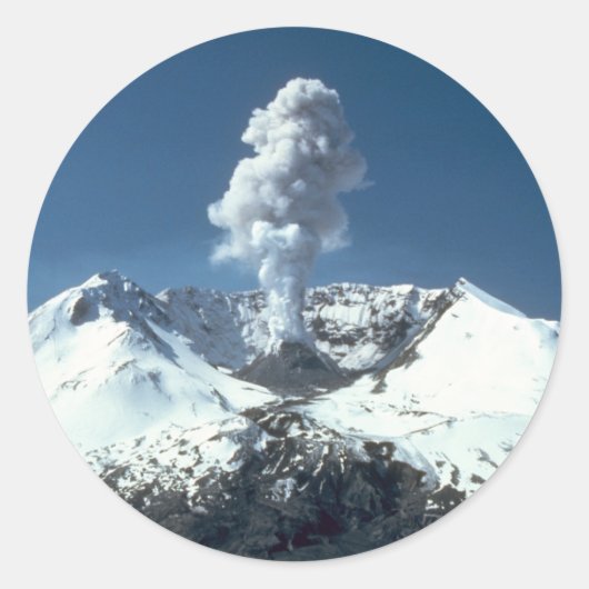Sticker Rond Scène volcanique (Devant)
