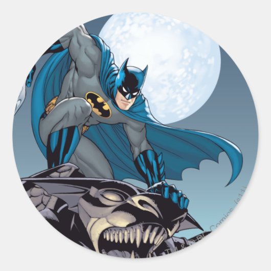 Sticker Rond Scènes Batman - Gargoyle (Devant)