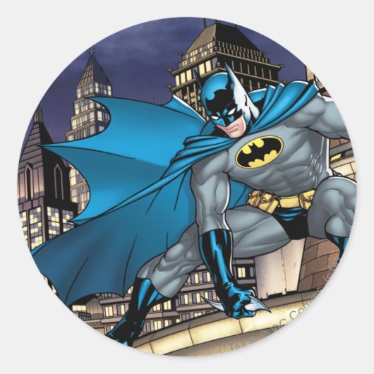 Sticker Rond Scènes Batman - Tour (Devant)
