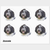 Sticker Rond schapendoes (Feuille)