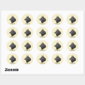 Sticker Rond Schipperke (Feuille)