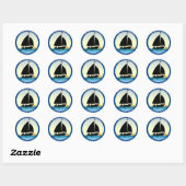 Sticker Rond Schipperke Yacht Club (Feuille)