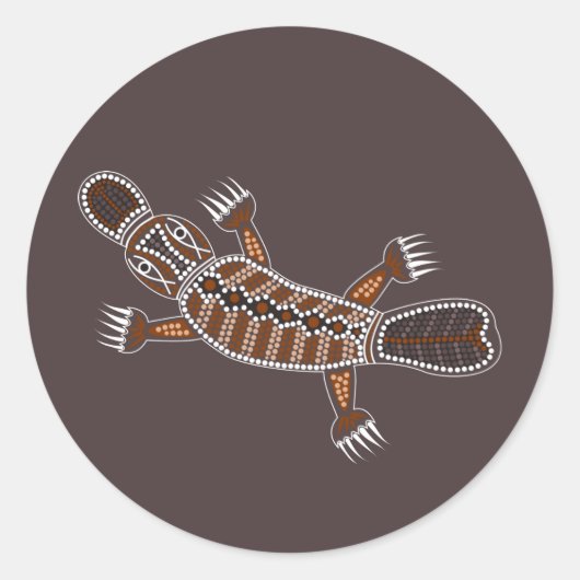 Sticker Rond Schnabeltier Oder Platypus (Devant)
