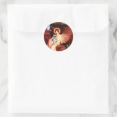 Sticker Rond Schnauzer 1N - Ange assis (Sac)