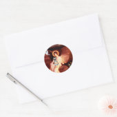 Sticker Rond Schnauzer 1N - Ange assis (Enveloppe)