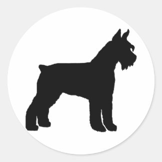 Sticker Rond Schnauzer géant (noir)