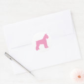 Sticker Rond Schnauzer géant (rose) (Enveloppe)