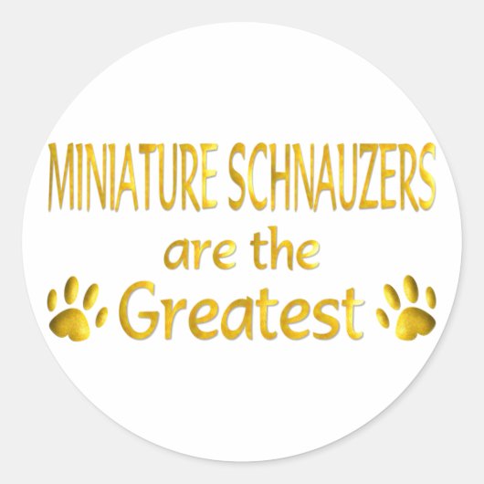 Sticker Rond Schnauzer miniature (Devant)