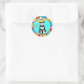 Sticker Rond Schnauzer miniature Fiesta (Sac)