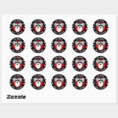 Sticker Rond Schnauzer miniature Mon bébé a une barbe (Feuille)