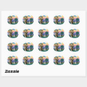 Sticker Rond Schnauzer (naturel #2) (Feuille)
