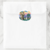 Sticker Rond Schnauzer (naturel #2) (Sac)